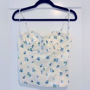 We wore what floral corset top